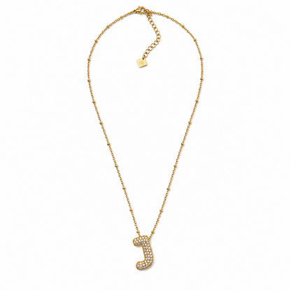 Colar Inicial Bubbles Brilhantes Dourado ou Prateado