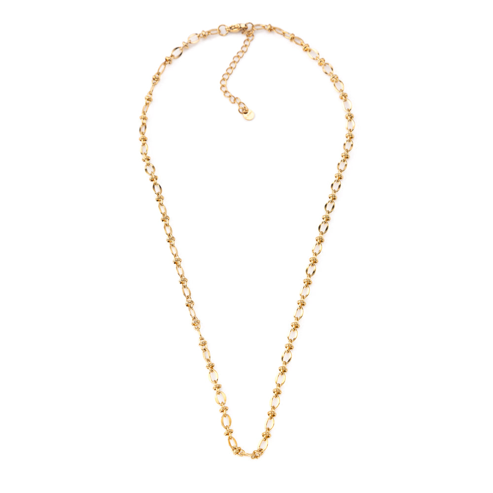 Colar Mini Nós Dourado ou Prateado