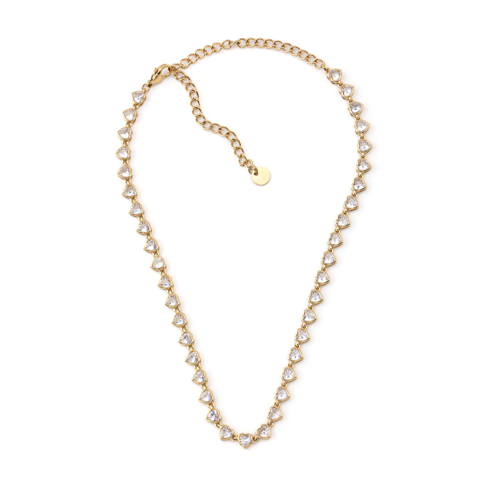 Colar Corações Dourado