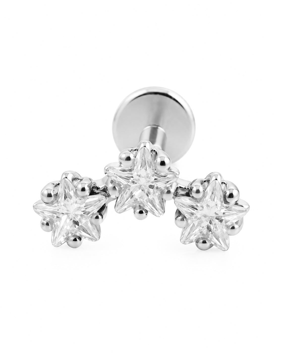 Piercing Estrelas Dourado ou Prateado