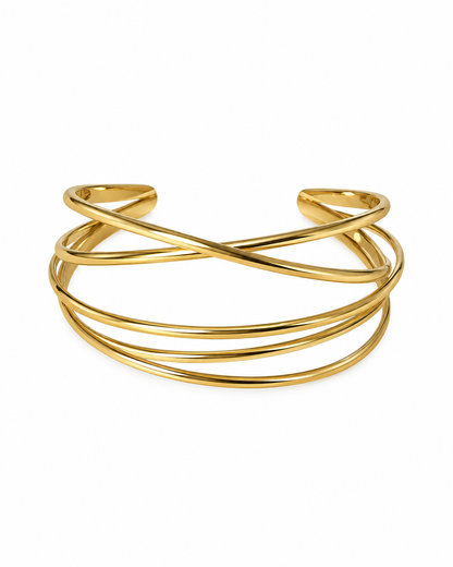 Pulseira Rígida Arame Dourado ou Prateado