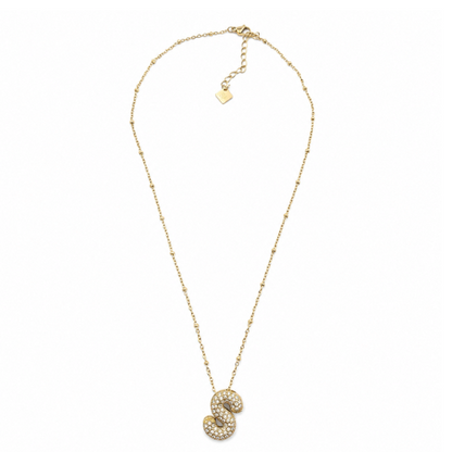 Colar Inicial Bubbles Brilhantes Dourado ou Prateado