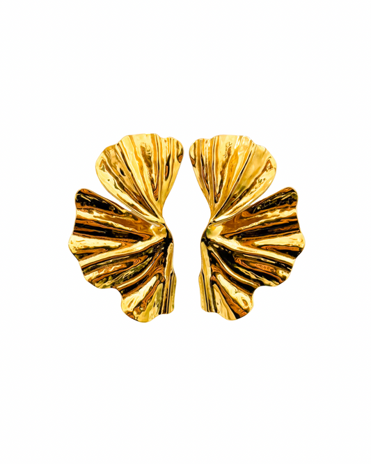 Brincos Big Leaf Dourado