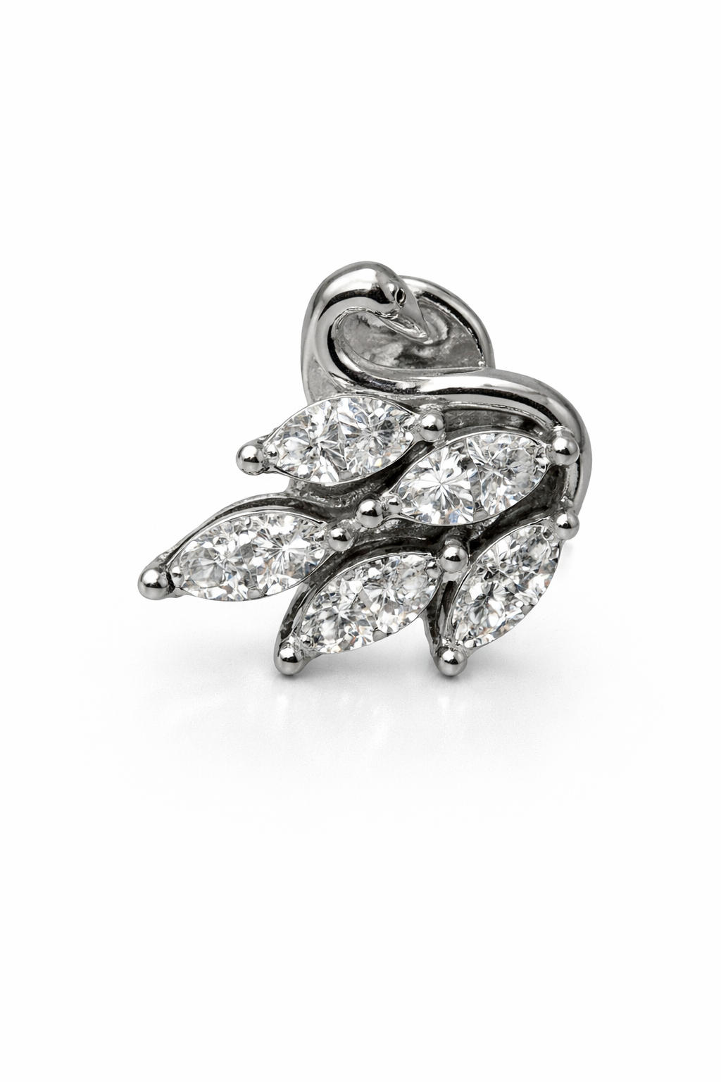 Piercing Cisne Dourado ou Prateado