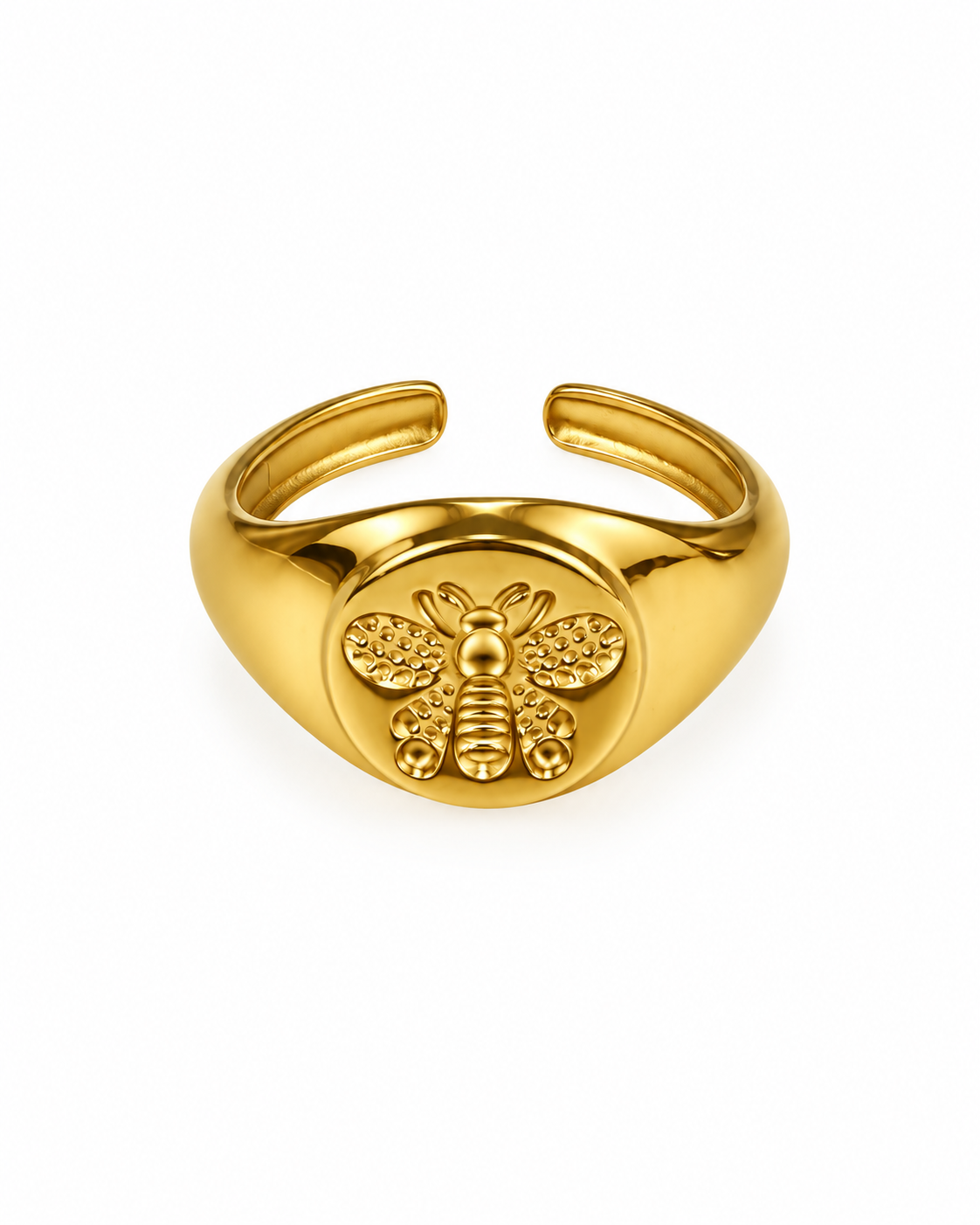 Anel Abelha Dourado ou Prateado