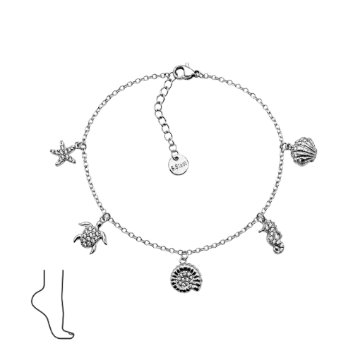 Pulseira de Pé Concha Dourado ou Prateado