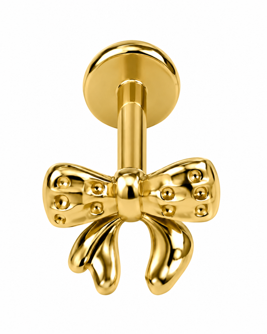 Piercing Laço Dourado ou Prateado