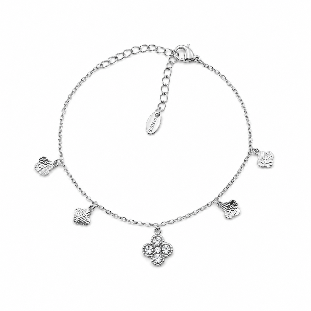 Pulseira Mini Trevos Dourado ou Prateado