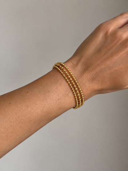 Pulseira Rígida Tripla Dourado ou Prateado
