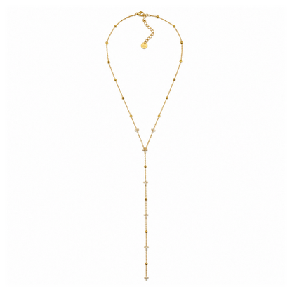 Colar Gravata Cruzes Dourado ou Prateado