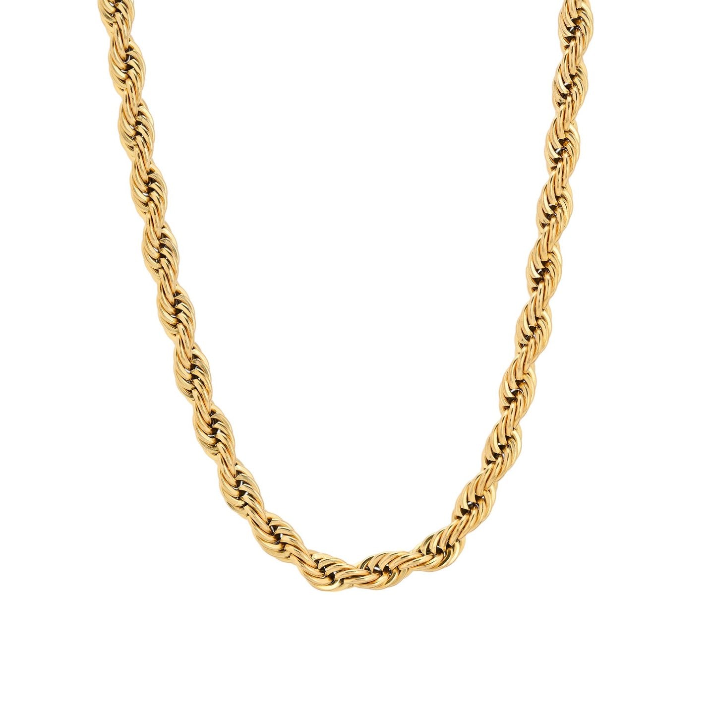Colar Malha Torcida 3mm a 6mm Dourado