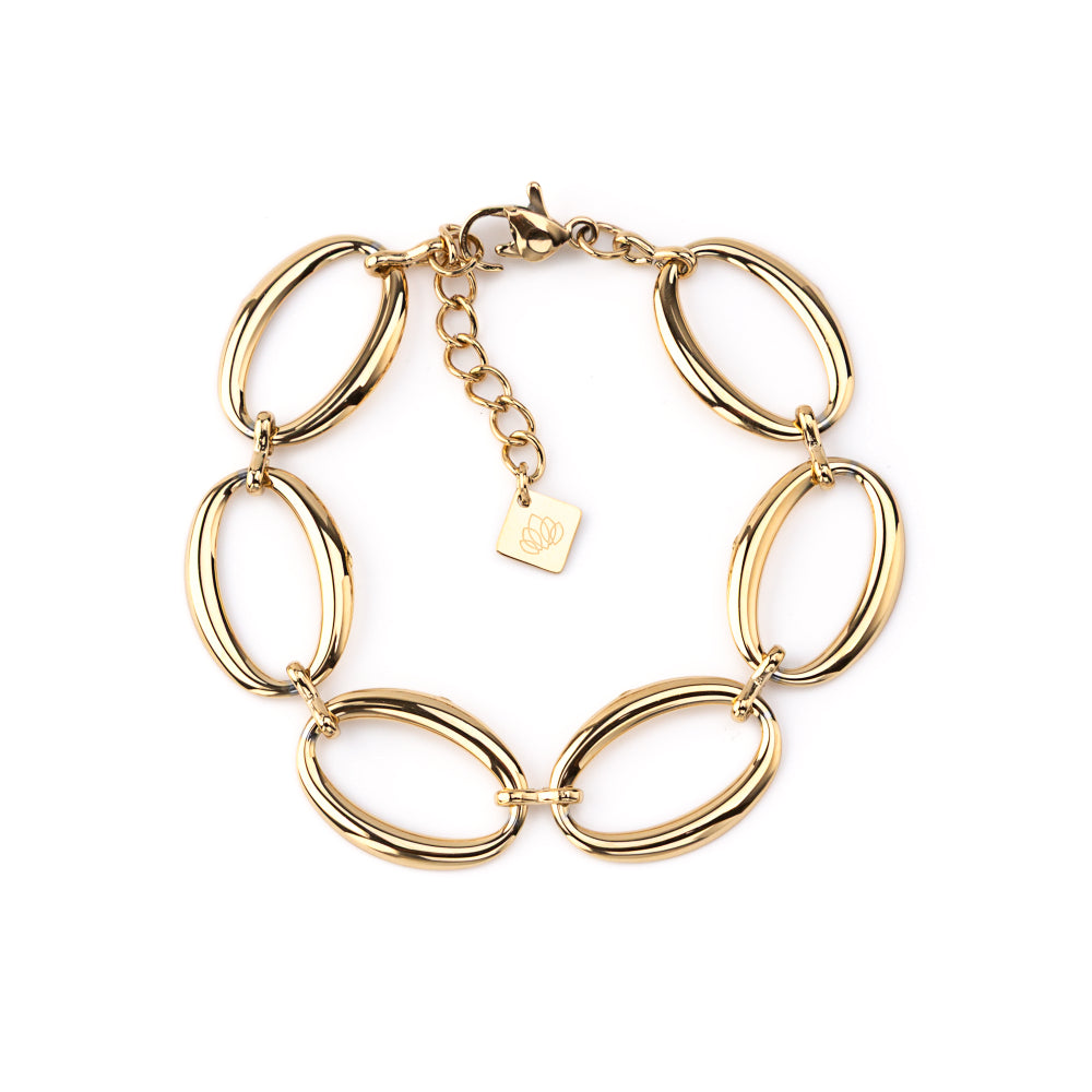 Pulseira Elos Lisos Dourado ou Prateado