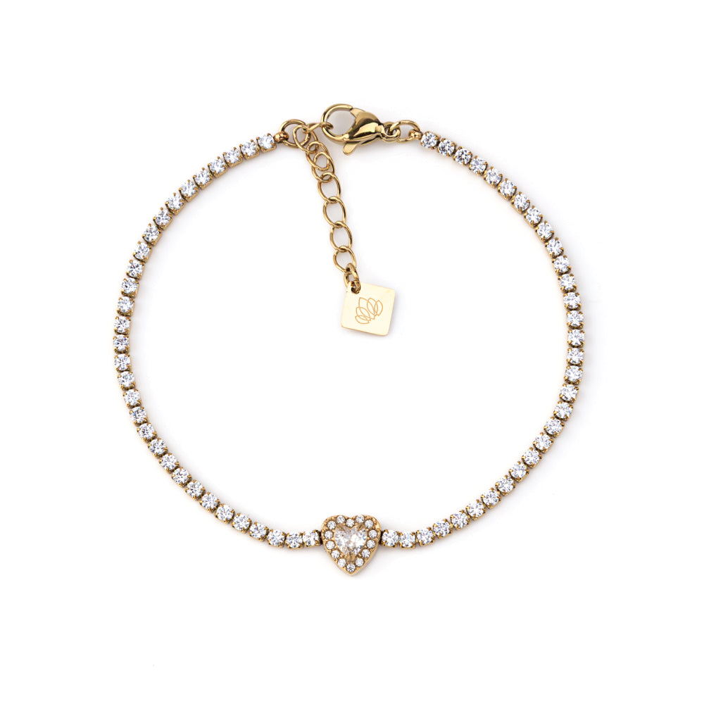 Pulseira Riviera com Pendente Dourado ou Prateado