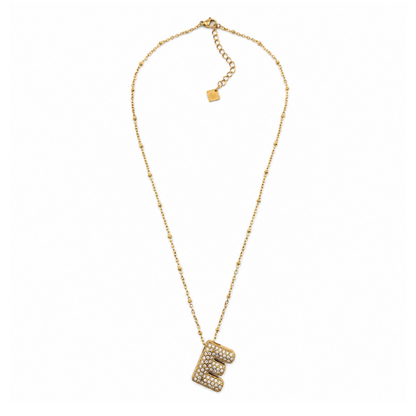 Colar Inicial Bubbles Brilhantes Dourado ou Prateado