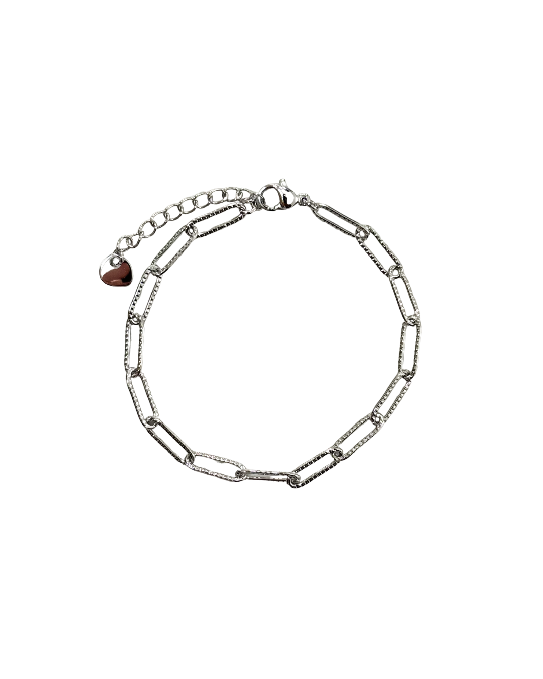 pulseira mini chain prateado aço inox 316l