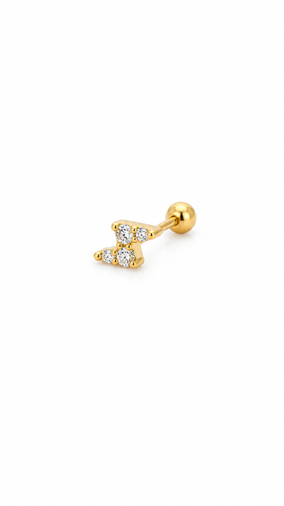 Piercing Raio Dourado ou Prateado