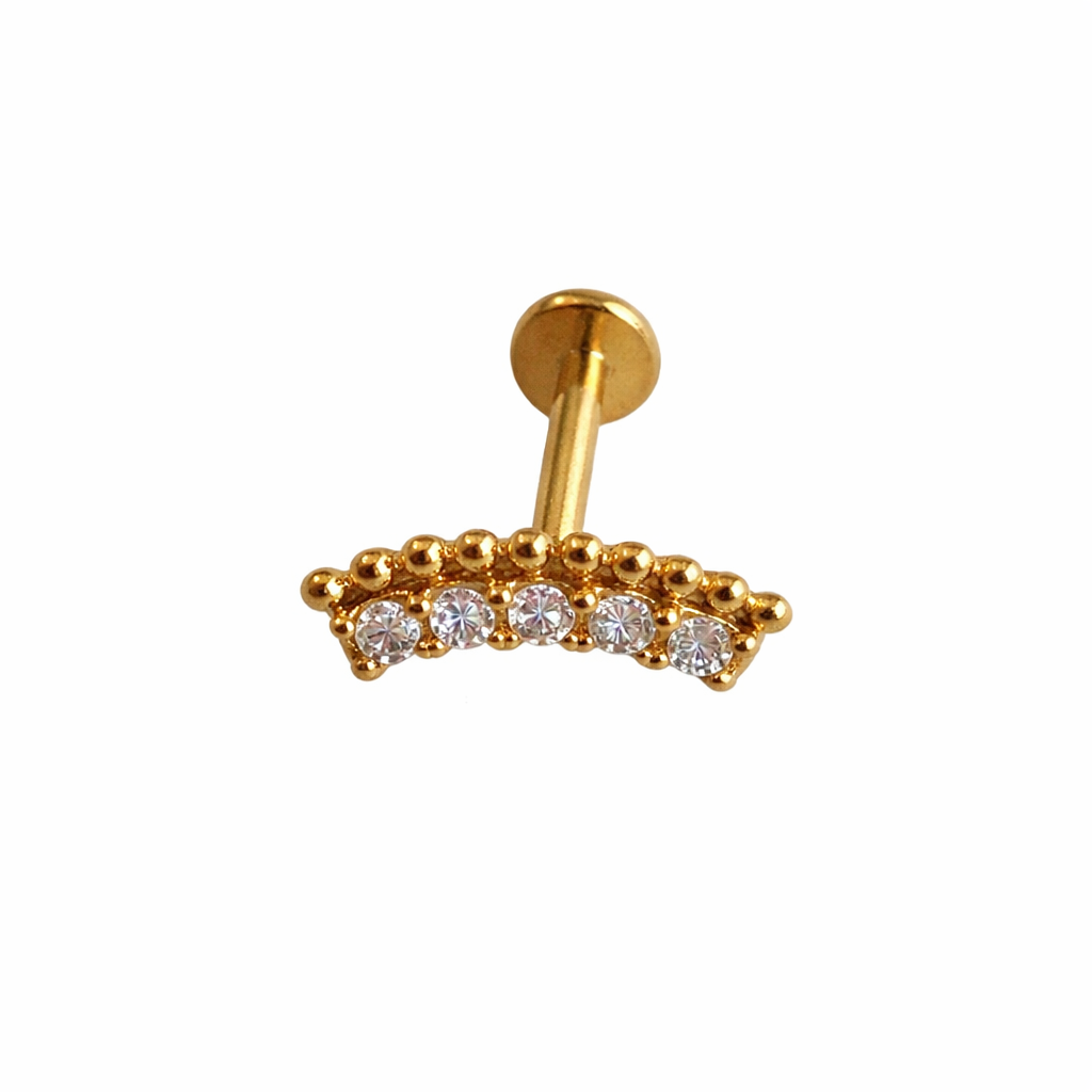 Piercing Brilhantes e Bolinhas Dourado ou Prateado