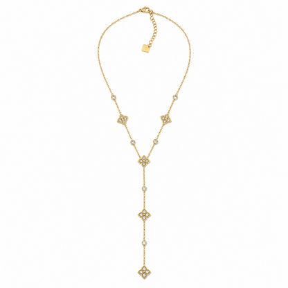 Colar Gravata Mini Trevos Dourado ou Prateado
