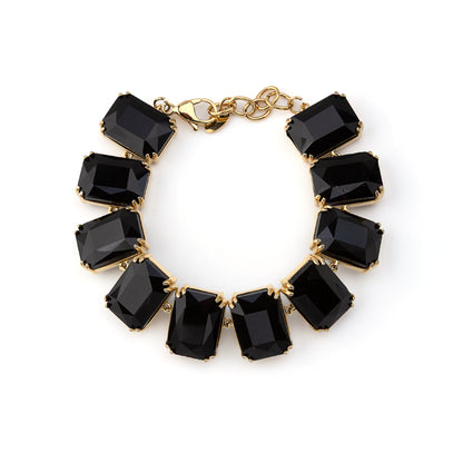 Pulseira Brilhantes Maxi Branco Vermelho ou Preto