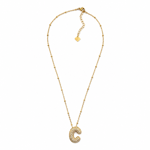 Colar Inicial Bubbles Brilhantes Dourado ou Prateado