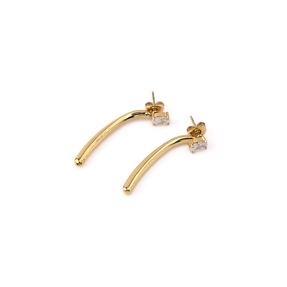 Brincos Compridos e Brilhante Dourado ou Prateado