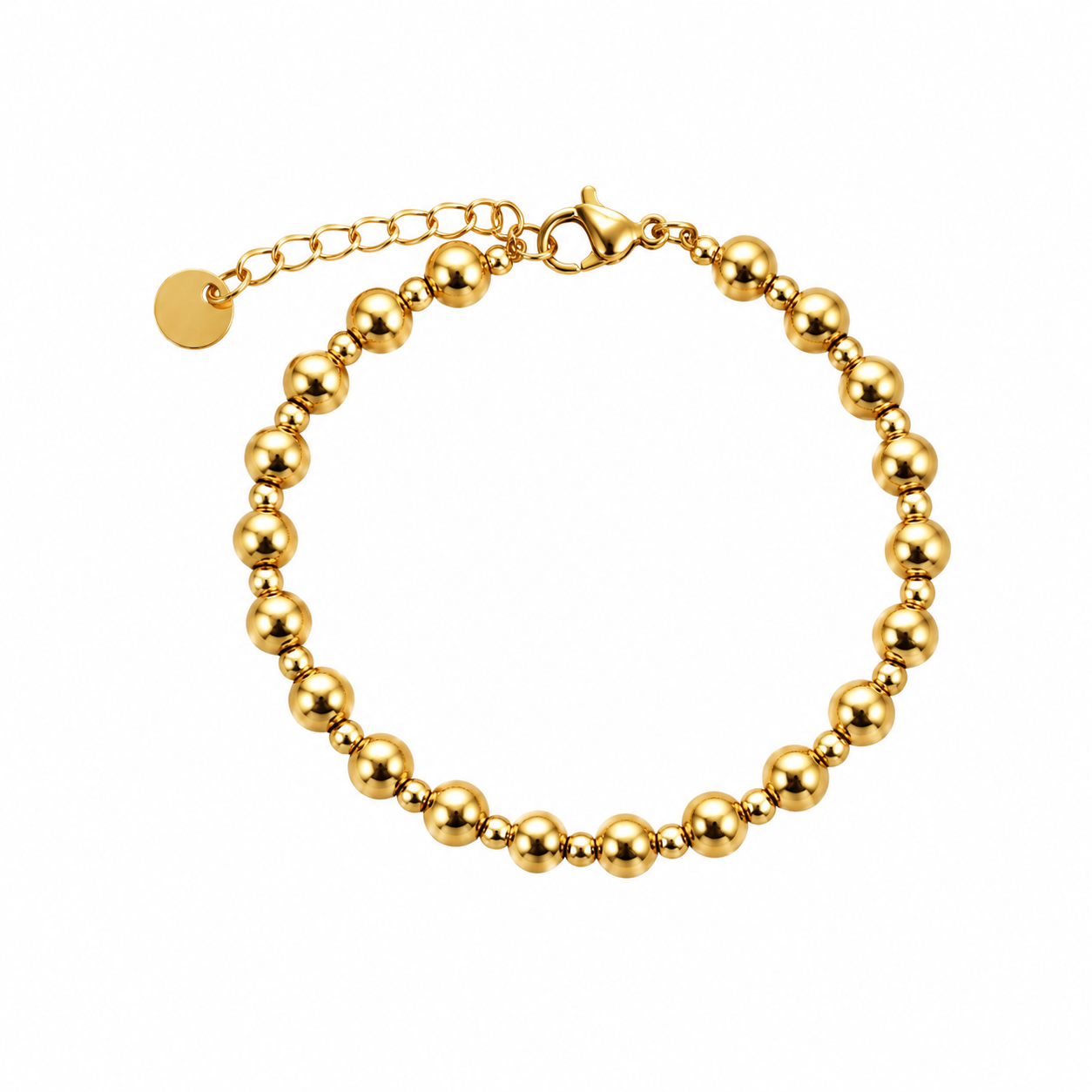 Pulseira Bolas Dourado