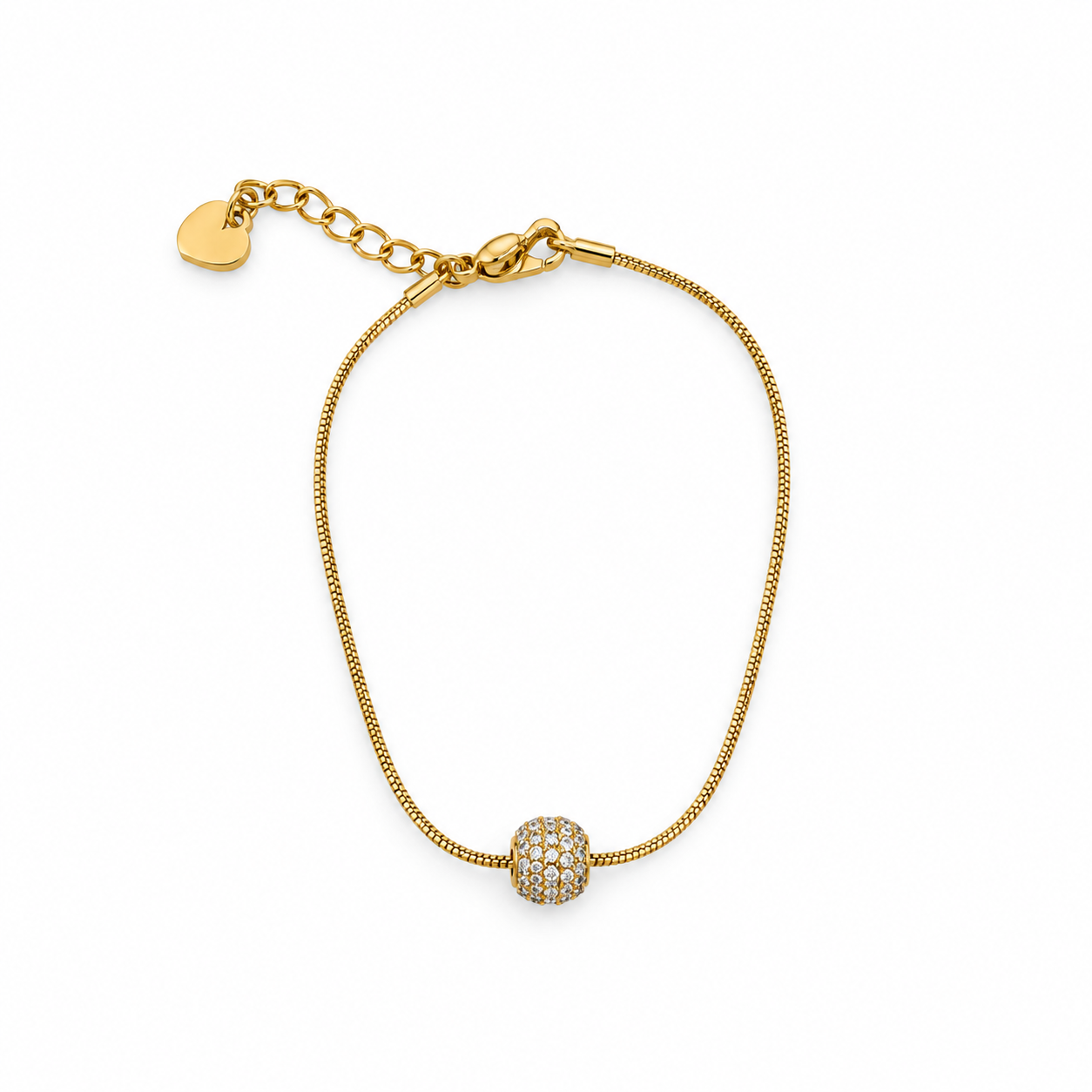 Pulseira Bolinha Brilhantes Dourada