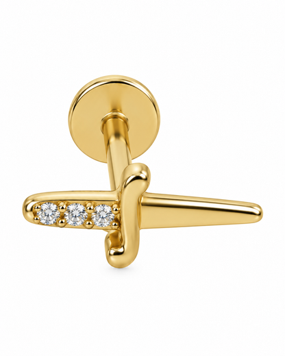 Piercing Espada Dourado ou Prateado