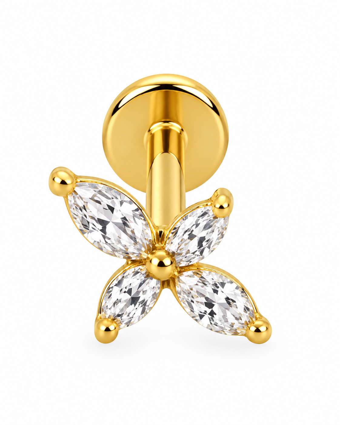 Piercing Estrelas Brilhantes Dourado ou Prateado
