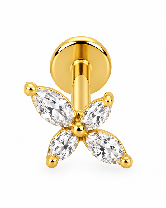 Piercing Estrelas Brilhantes Dourado ou Prateado