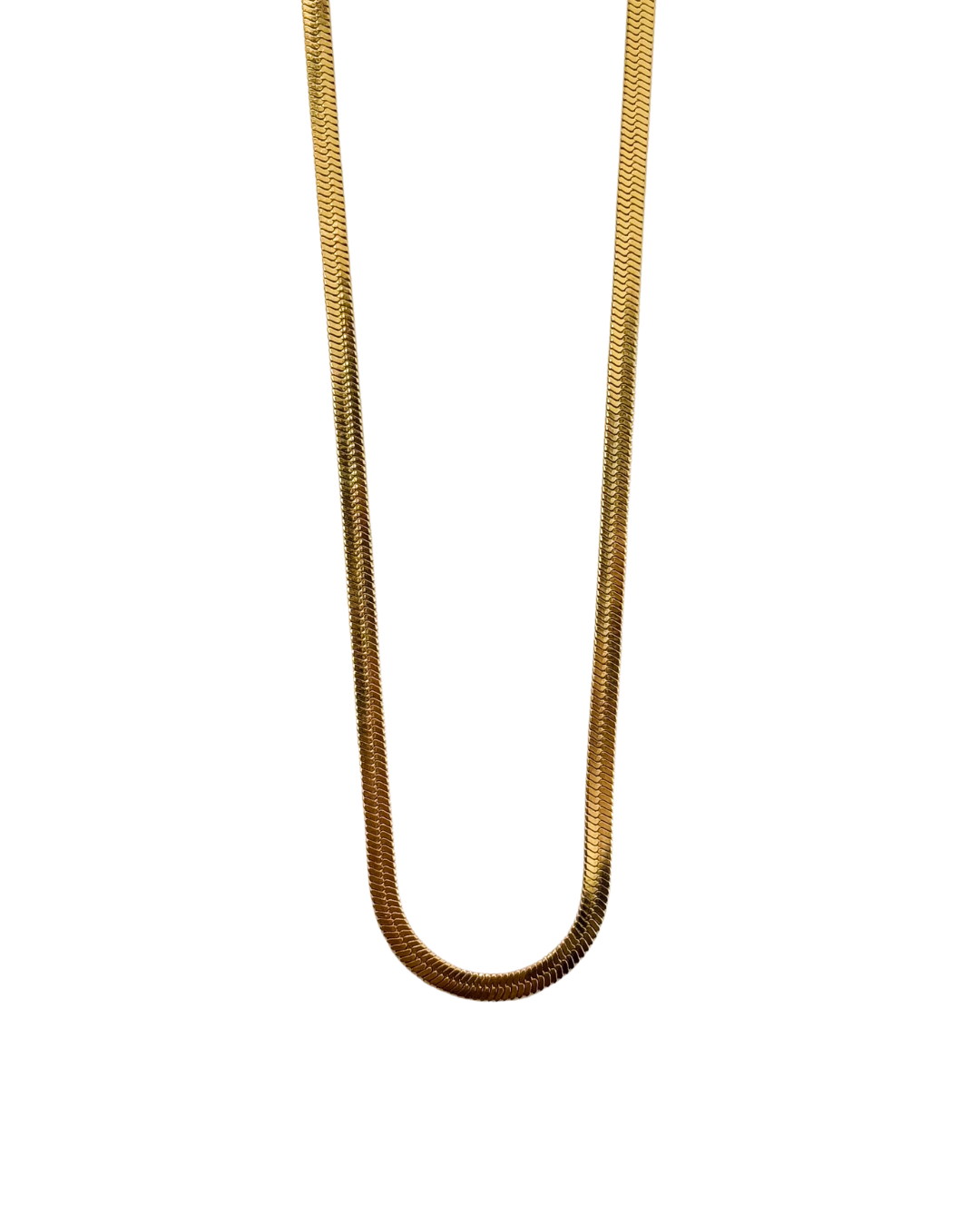 colar malha snake dourado aço inox 316l