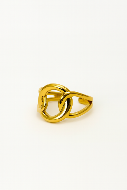 Anel Aberto Ajustável | Dourado | Aço Inoxidável