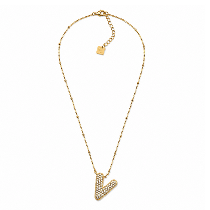 Colar Inicial Bubbles Brilhantes Dourado ou Prateado