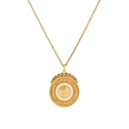 Colar Meia Libra Banho de Ouro