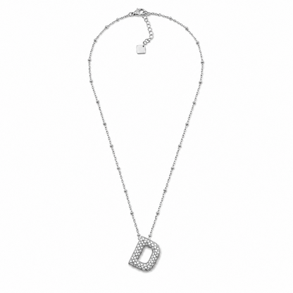 Colar Inicial Bubbles Brilhantes Dourado ou Prateado