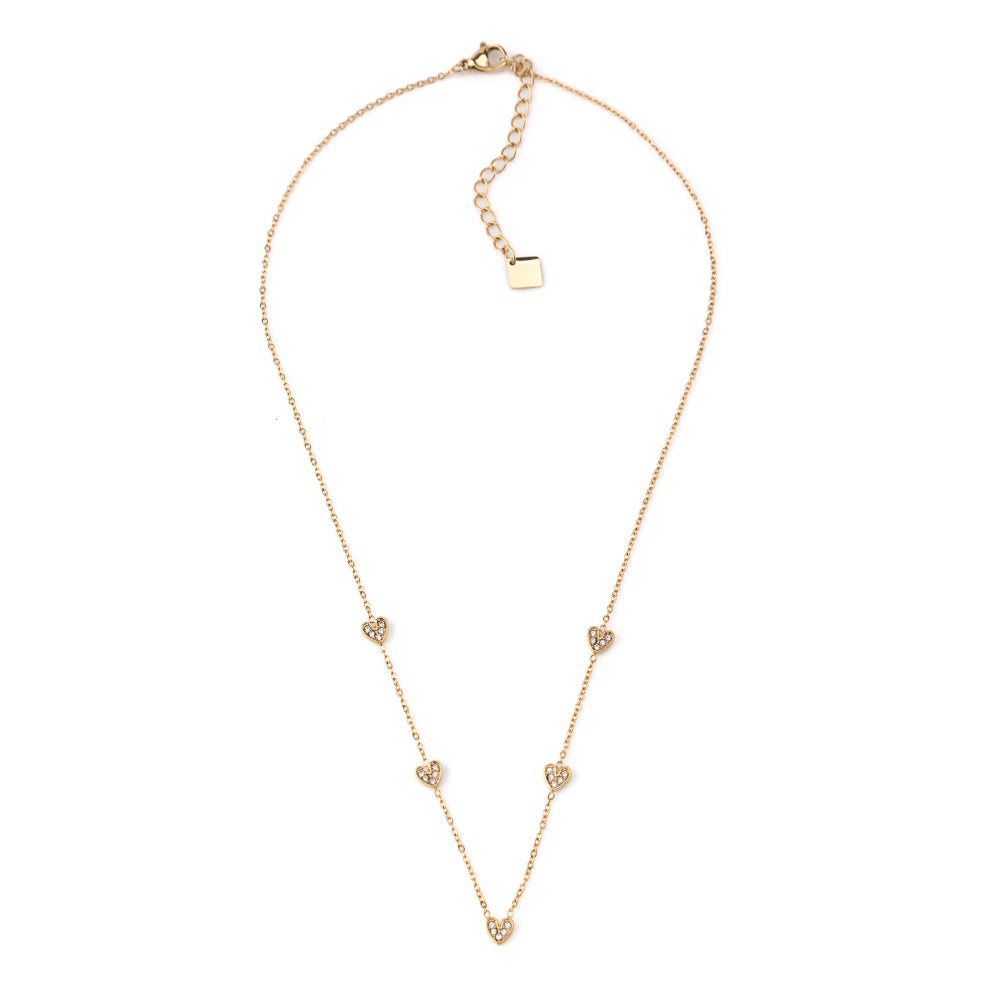 Colar Mini Pendentes Brilhantes Dourado ou Prateado