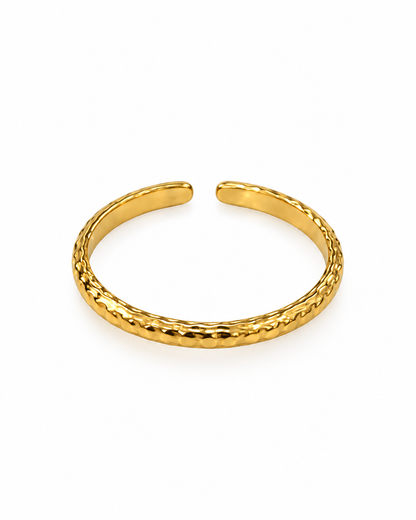 Anel Simples Trabalhado Dourado ou Prateado