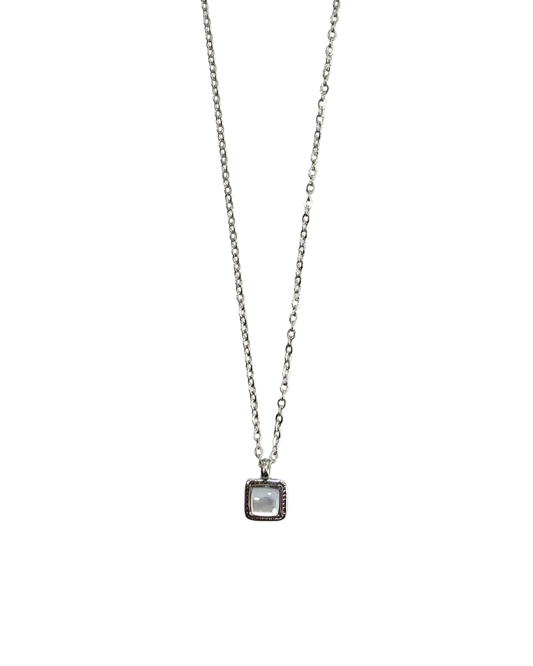 Colar Mini Pearl Prateado