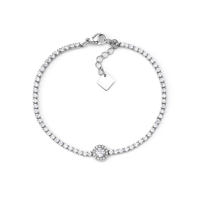 Pulseira Riviera com Pendente Dourado ou Prateado