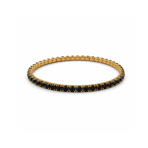 Pulseira Elástica Brilhantes Colorida Dourado