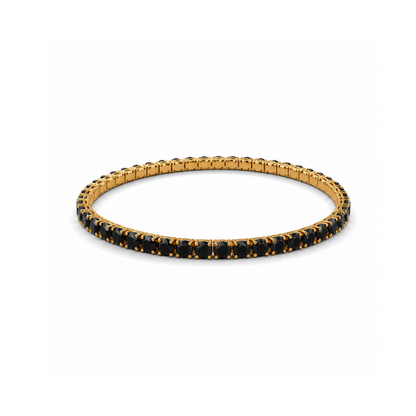 Pulseira Elástica Brilhantes Colorida Dourado