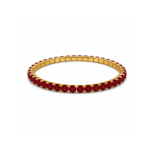 Pulseira Elástica Brilhantes Colorida Dourado