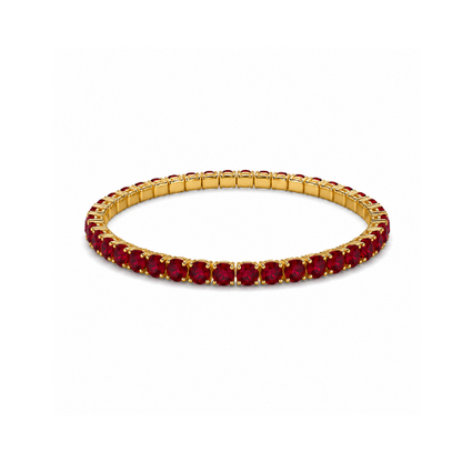 Pulseira Elástica Brilhantes Colorida Dourado