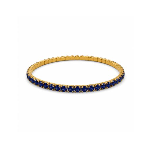 Pulseira Elástica Brilhantes Colorida Dourado