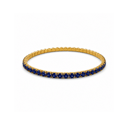 Pulseira Elástica Brilhantes Colorida Dourado