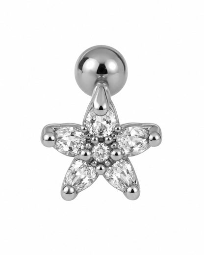 Piercing Flor Estrela Dourado ou Prateado