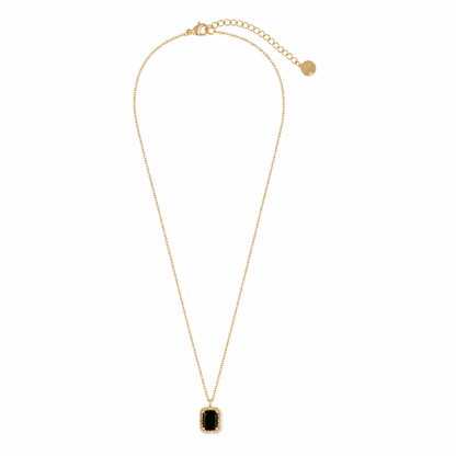 Colar Pedra Preta ou Bege Dourado