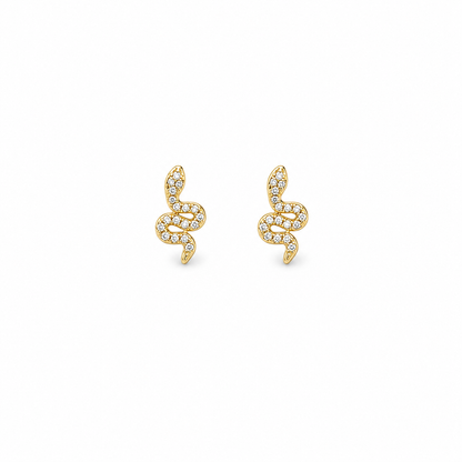 Brincos Mini Serpente Dourado ou Prateado