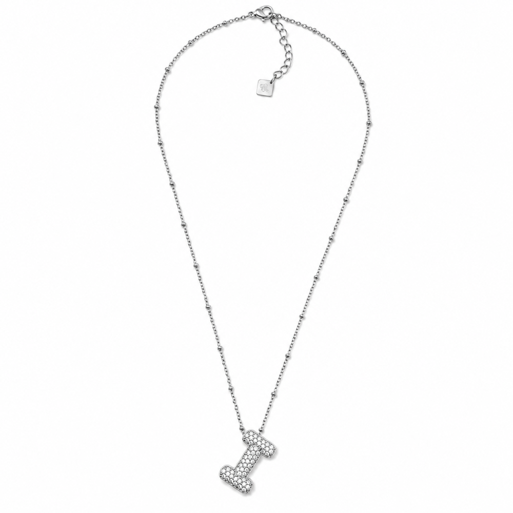 Colar Inicial Bubbles Brilhantes Dourado ou Prateado