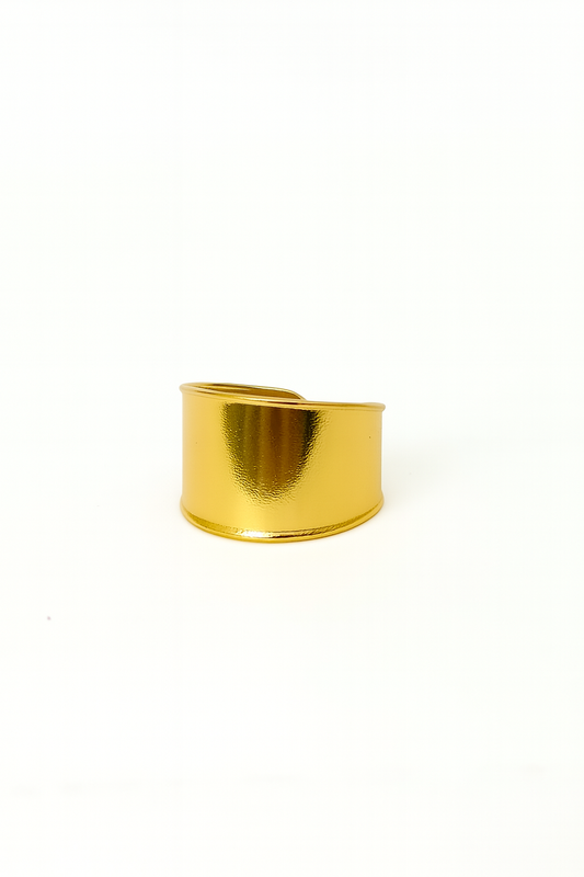 Anel Liso Ajustável | Dourado | Aço Inoxidável